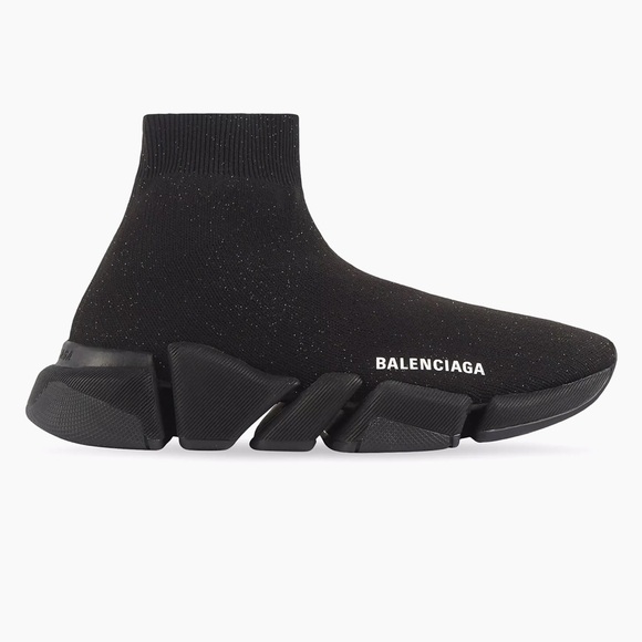 Balenciaga SPEED 2.0 SNEAKER SHINY IN BLACK - Picture 3 of 3